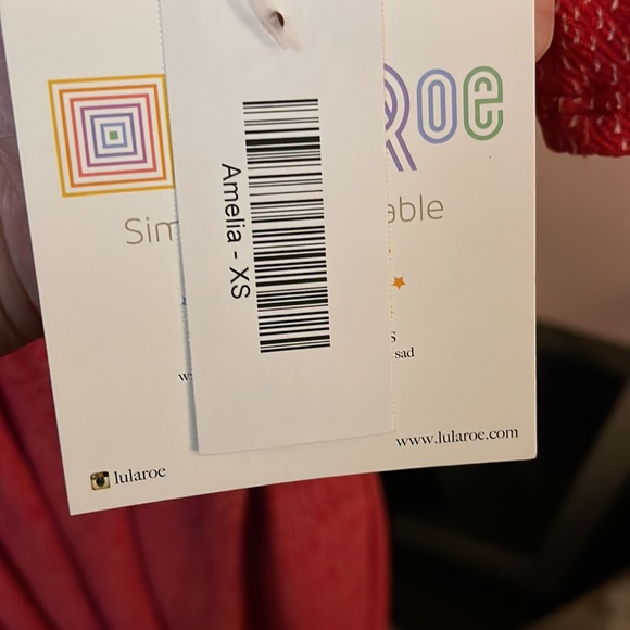 Red with white zipper dress-DONATED - Picture 3 of 8